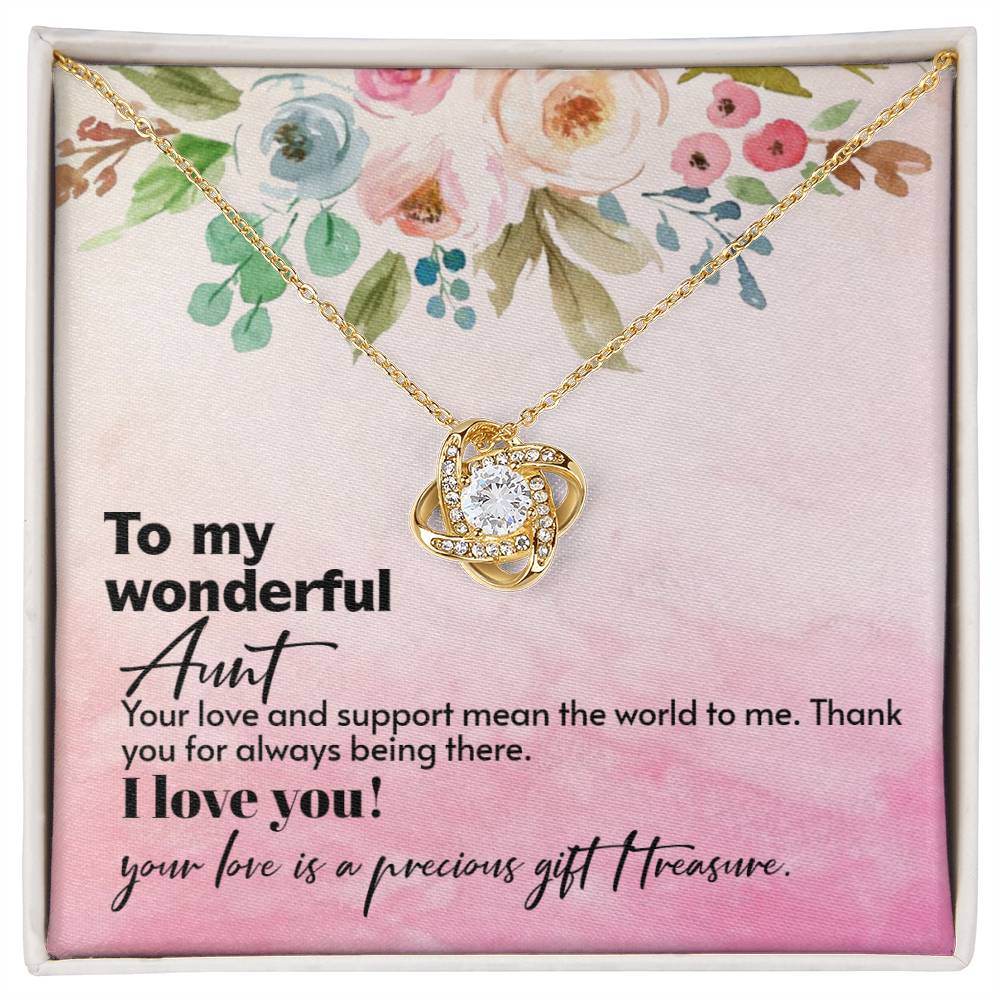 To My Wonderful Aunt. Your love ....- star shaped necklace