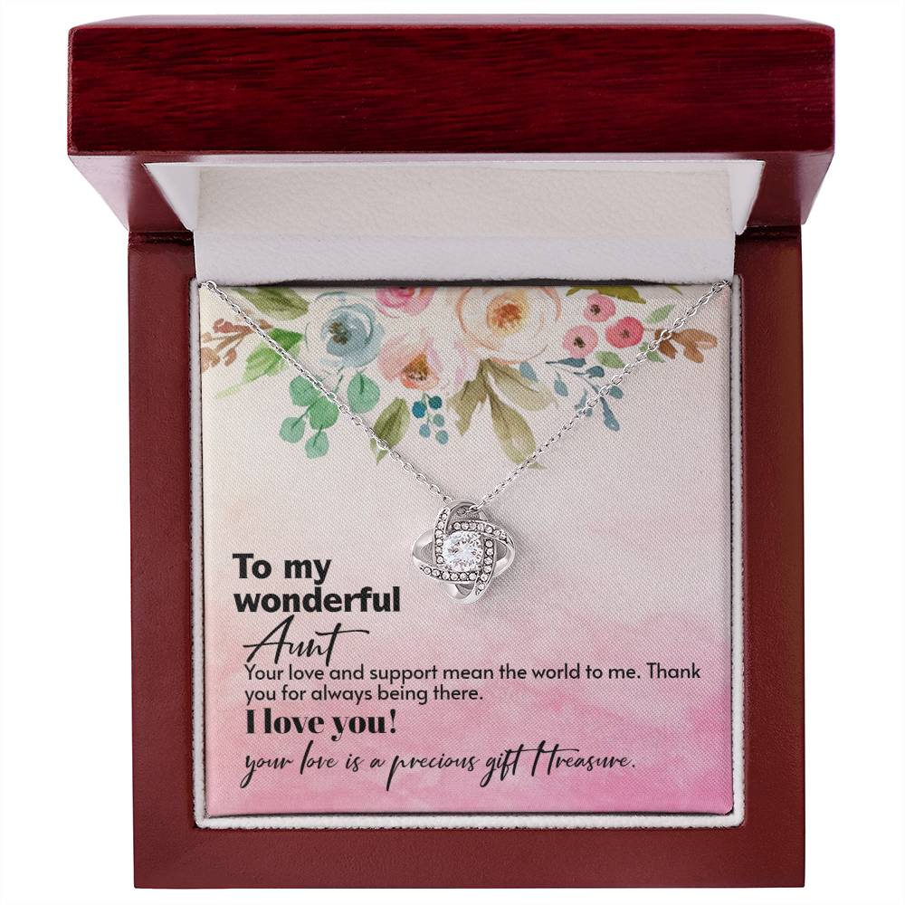 To My Wonderful Aunt. Your love ....- star shaped necklace
